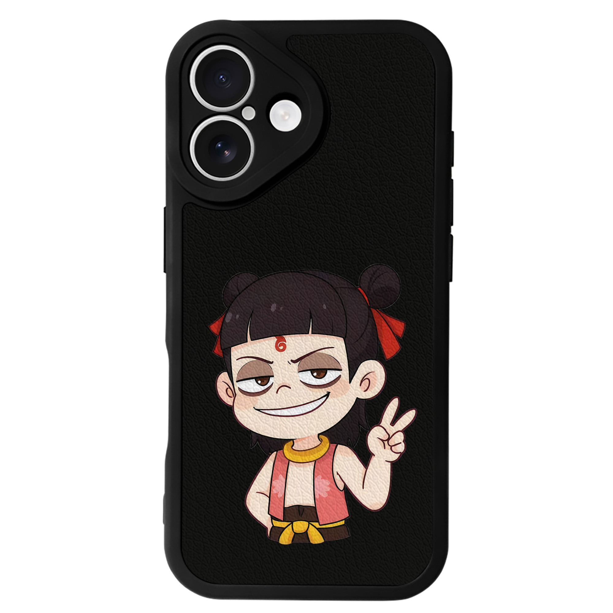 （画像用） Ne Zha 2 ナタ 魔童の大暴れ 【iPhone 16シリーズ対応】シリコンスマホケース（レザー調） 材質：シリコン